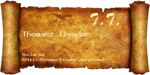 Thomasz Tivadar névjegykártya